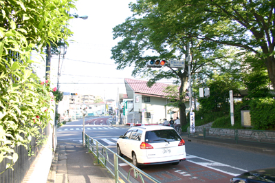 石神井図書館の先交差点