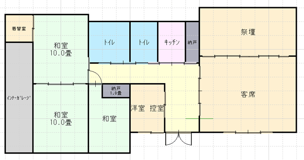 長明寺敷地図